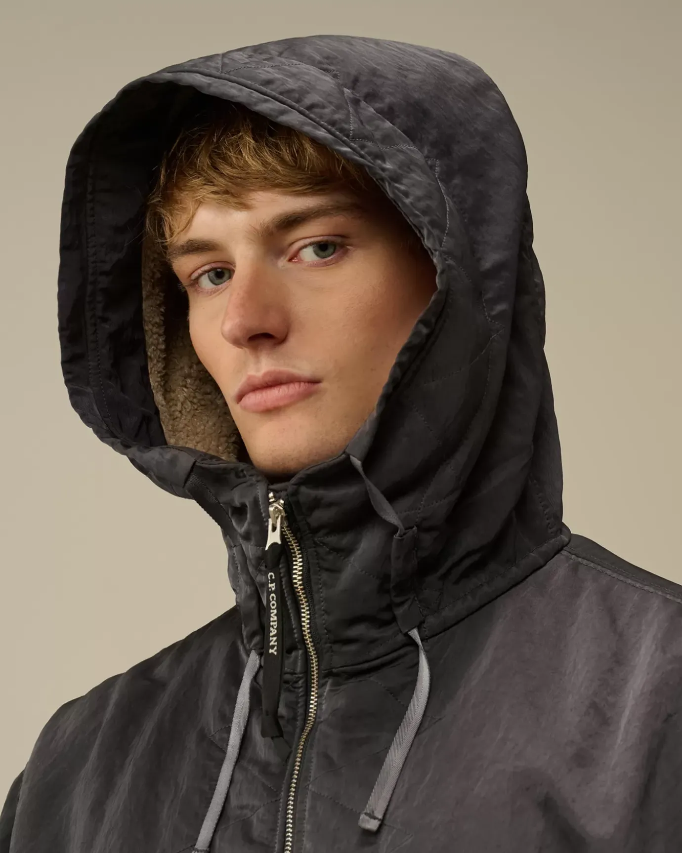 Jacket & Coats<C.P. Company Nylon B Lined Hooded Parka Black Sand