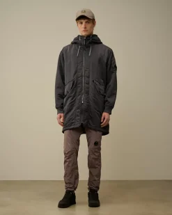 Jacket & Coats<C.P. Company Nylon B Lined Hooded Parka Black Sand