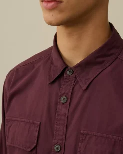 Shirt<C.P. Company Organic Gabardine Buttoned Lens Shirt Potent Purple