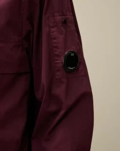 Overshirt<C.P. Company Organic Gabardine Zipped Utility Overshirt Potent Purple