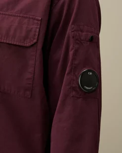 Overshirt<C.P. Company Organic Gabardine Zipped Overshirt Potent Purple