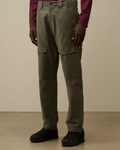 Trousers<C.P. Company Ottoman Stretch Emerized Regular Pants Grape Leaf – Green