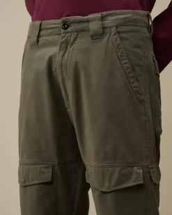 Trousers<C.P. Company Ottoman Stretch Emerized Regular Pants Grape Leaf – Green