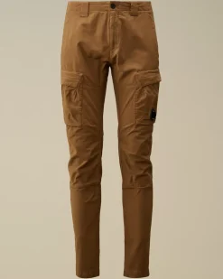 Trousers<C.P. Company Ottoman Stretch Emerized Ergonomic Cargo Pants Toffee – Beige