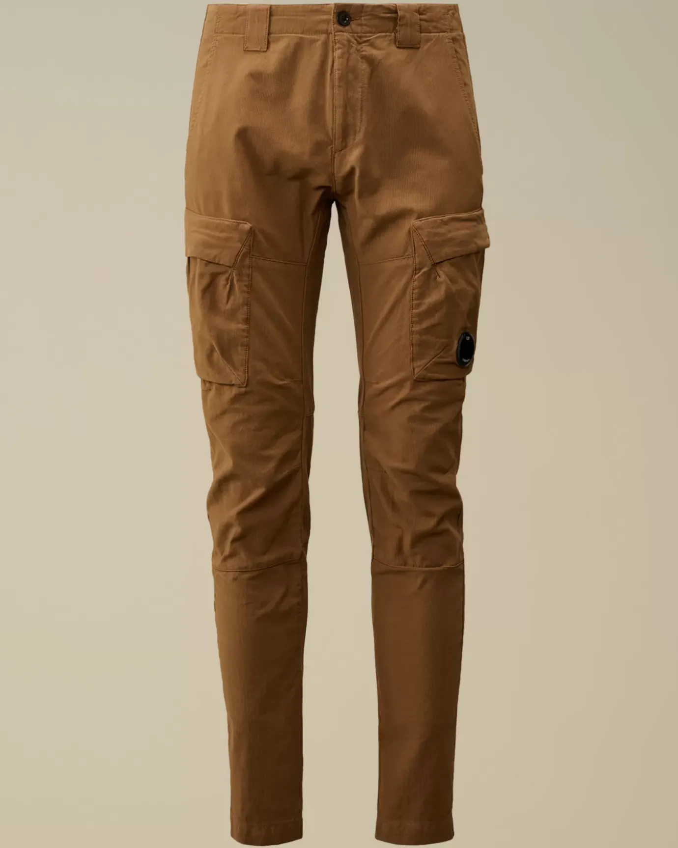 Trousers<C.P. Company Ottoman Stretch Emerized Ergonomic Cargo Pants Toffee – Beige
