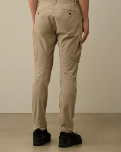 Trousers<C.P. Company Ottoman Stretch Emerized Ergonomic Cargo Pants Vintage Khaki – Beige