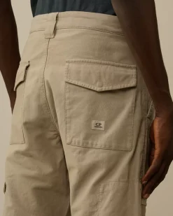 Trousers<C.P. Company Ottoman Stretch Emerized Regular Pants Vintage Khaki – Beige