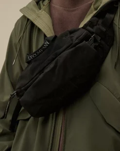 Backpacks & Waistbag<C.P. Company Plain Paper Touch Logo Waistbag Black
