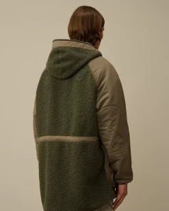Jacket & Coats<C.P. Company Polar Shell Mixed Hooded Parka Grape Leaf – Green
