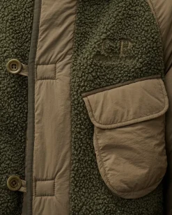 Jacket & Coats<C.P. Company Polar Shell Mixed Hooded Parka Grape Leaf – Green
