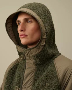 Jacket & Coats<C.P. Company Polar Shell Mixed Hooded Parka Grape Leaf – Green