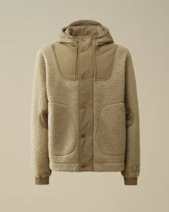 Jacket & Coats<C.P. Company Polar Shell Mixed Hooded Jacket Vintage Khaki – Beige