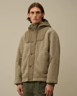 Jacket & Coats<C.P. Company Polar Shell Mixed Hooded Jacket Vintage Khaki – Beige