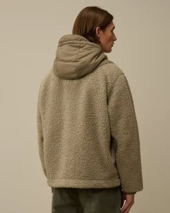 Jacket & Coats<C.P. Company Polar Shell Mixed Hooded Jacket Vintage Khaki – Beige