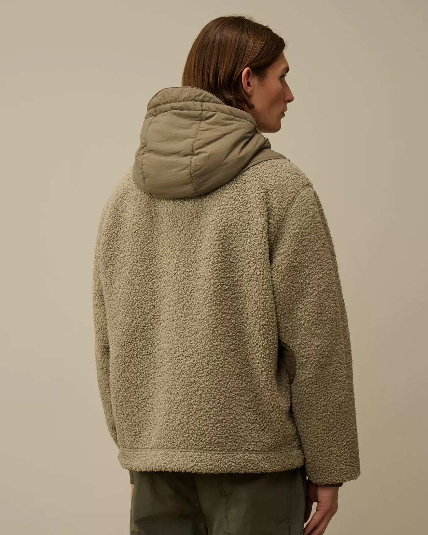 Jacket & Coats<C.P. Company Polar Shell Mixed Hooded Jacket Vintage Khaki – Beige