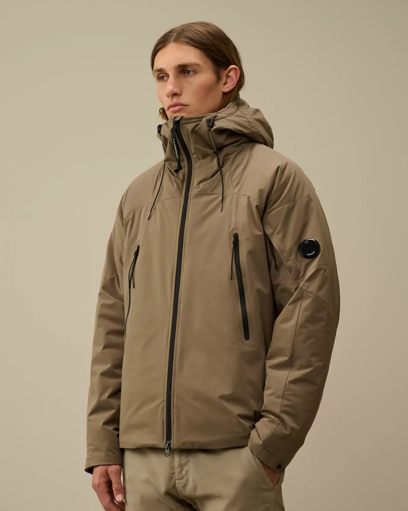 Jacket & Coats<C.P. Company Pro-Tek Hooded Padded Jacket Walnut – Beige