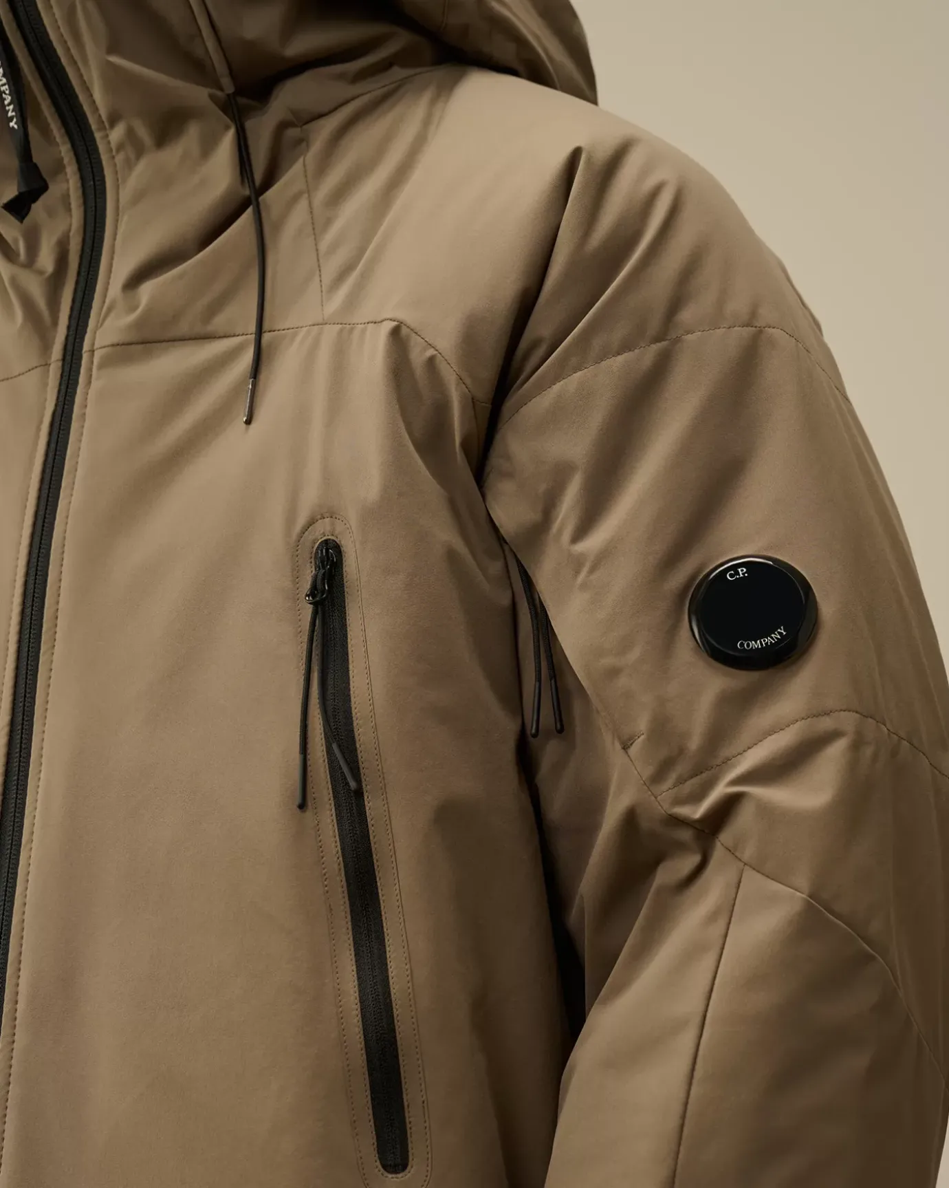Jacket & Coats<C.P. Company Pro-Tek Hooded Padded Jacket Walnut – Beige
