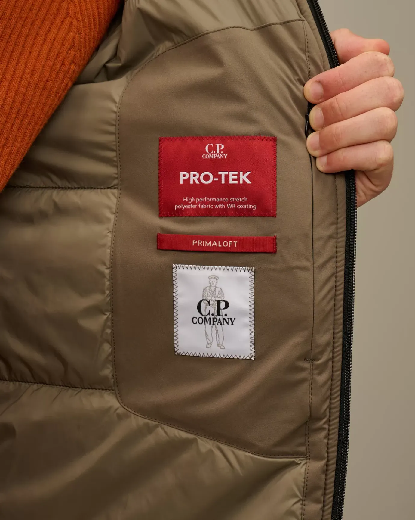Jacket & Coats<C.P. Company Pro-Tek Hooded Padded Jacket Walnut – Beige