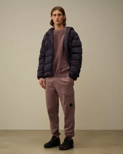 Sweatshirts<C.P. Company Reverse Brushed & Emerized Diagonal Fleece Crewneck Sweatshirt Purple Dove
