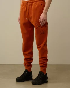 Tracksuits & Shorts<C.P. Company Reverse Brushed & Emerized Diagonal Fleece Sweatpants Bombay Brown
