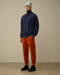 Tracksuits & Shorts<C.P. Company Reverse Brushed & Emerized Diagonal Fleece Sweatpants Bombay Brown