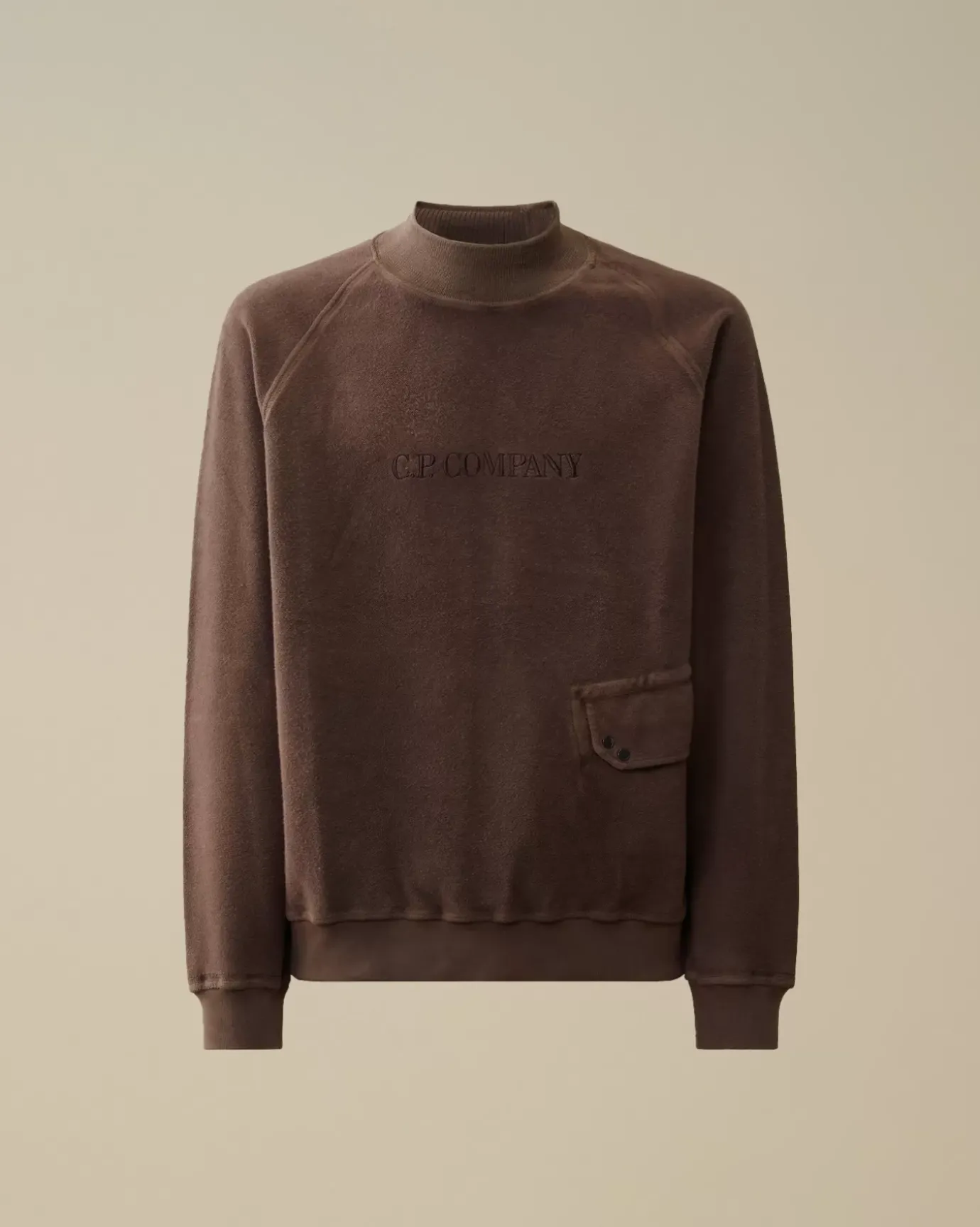 Sweatshirts<C.P. Company Reverse Brushed & Emerized Diagonal Fleece Funnel Neck Sweatshirt Boulevard – Violet