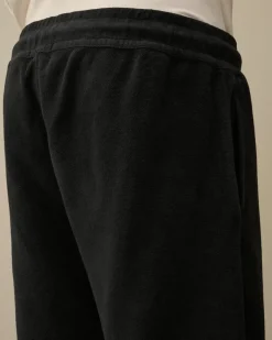 Tracksuits & Shorts<C.P. Company Reverse Brushed & Emerized Diagonal Fleece Sweatpants Black Sand