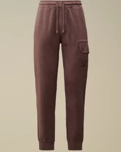 Tracksuits & Shorts<C.P. Company Reverse Brushed & Emerized Diagonal Fleece Sweatpants Purple Dove