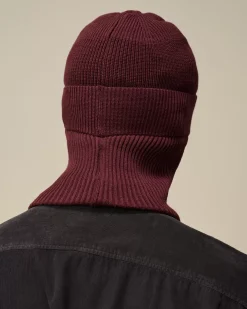 Hats<C.P. Company Re-Wool Beanie Balaclava Potent Purple
