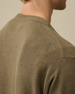 Jumpers<C.P. Company Re-Wool Buttoned Cardigan Walnut – Beige