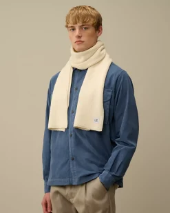 Other Accessories<C.P. Company Re-Wool Knit Scarf Gauze White