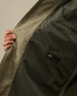 Jacket & Coats<C.P. Company Shetland Twill Hooded Car Coat Forest Melange – Grey