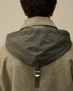 Jacket & Coats<C.P. Company Shetland Twill Hooded Car Coat Forest Melange – Grey