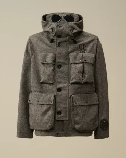 Jacket & Coats<C.P. Company Shetland Twill Mille Jacket Anthracite Melange – Grey
