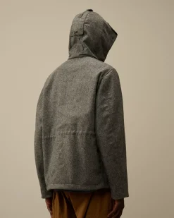 Jacket & Coats<C.P. Company Shetland Twill Mille Jacket Anthracite Melange – Grey