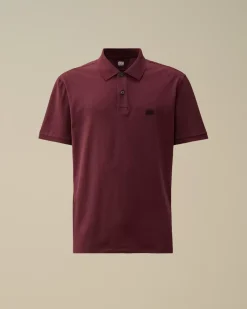 T-shirts & Polo<C.P. Company Stretch Piquet Logo Polo Potent Purple