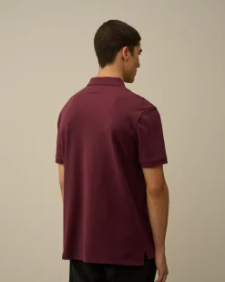 T-shirts & Polo<C.P. Company Stretch Piquet Logo Polo Potent Purple