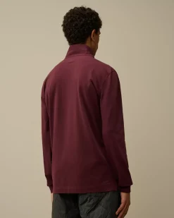 T-shirts & Polo<C.P. Company Stretch Piquet Longsleeve Zipped Polo Potent Purple