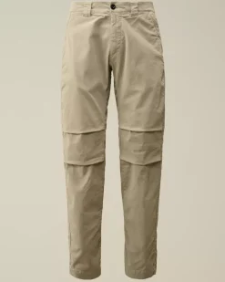 Trousers<C.P. Company Stretch Sateen Ergonomic Pants Vintage Khaki – Beige
