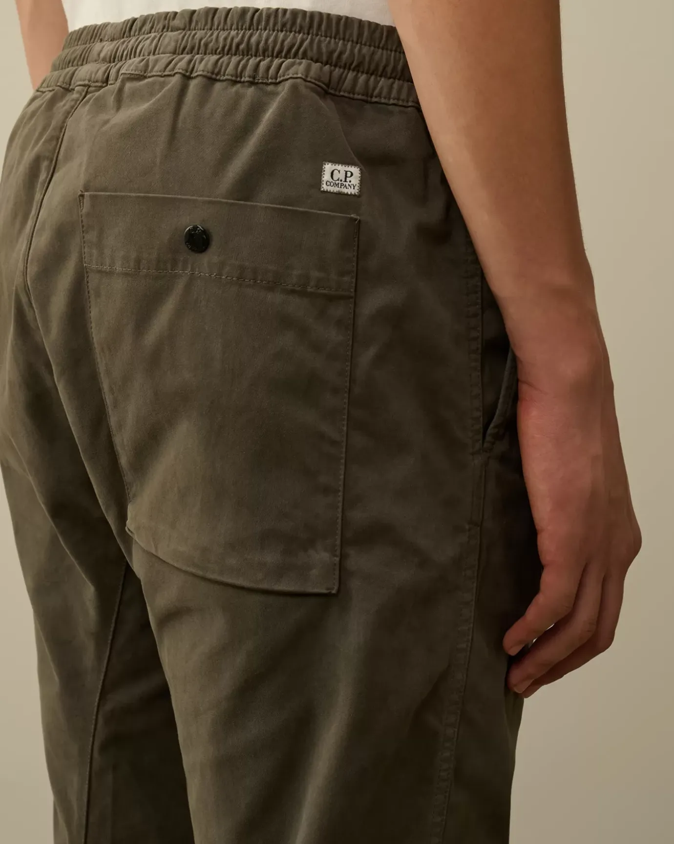 Trousers<C.P. Company Stretch Sateen Ergonomic Lens Single Cargo Pants Grape Leaf – Green