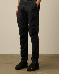 Trousers<C.P. Company Stretch Sateen Ergonomic Pants Total Eclipse – Blue