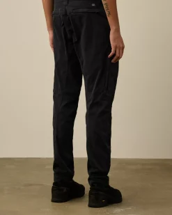 Trousers<C.P. Company Stretch Sateen Ergonomic Pants Total Eclipse – Blue