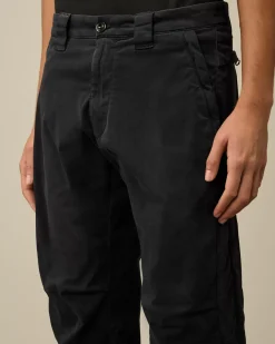 Trousers<C.P. Company Stretch Sateen Ergonomic Pants Total Eclipse – Blue
