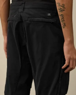 Trousers<C.P. Company Stretch Sateen Ergonomic Pants Total Eclipse – Blue