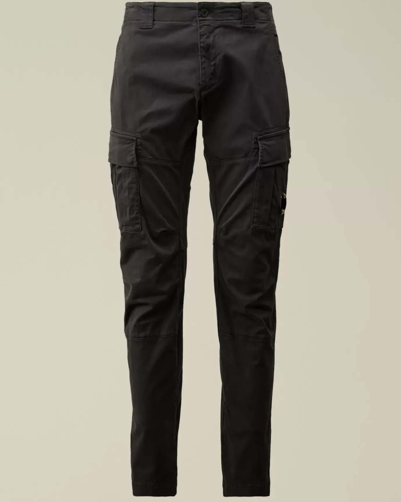 Trousers<C.P. Company Stretch Sateen Ergonomic Lens Double Cargo Pants Black Sand