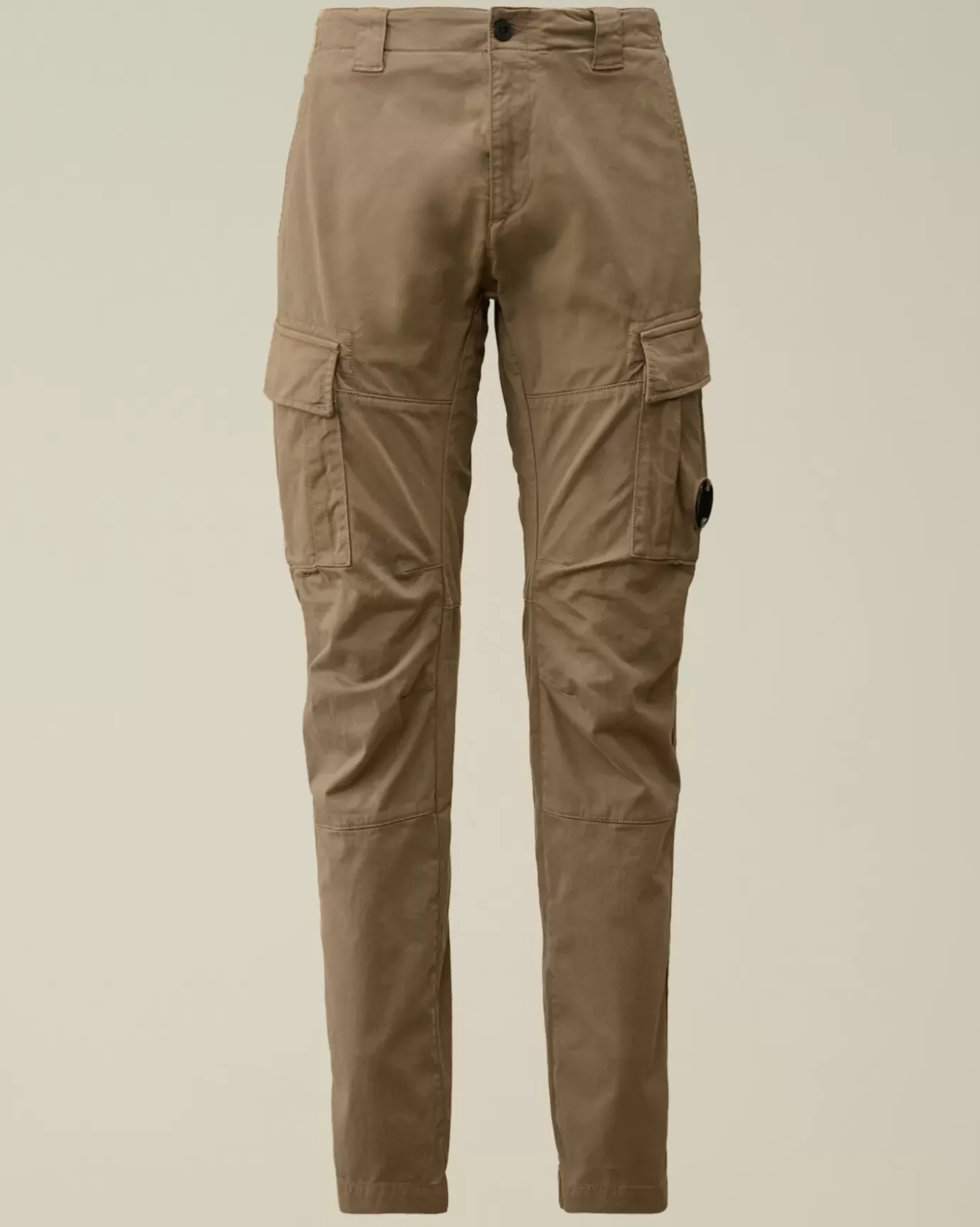 Trousers<C.P. Company Stretch Sateen Ergonomic Lens Double Cargo Pants Walnut – Beige