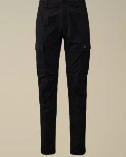 Trousers<C.P. Company Stretch Sateen Ergonomic Cargo Pants Total Eclipse – Blue