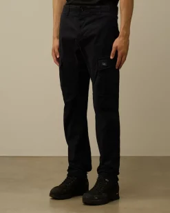 Trousers<C.P. Company Stretch Sateen Ergonomic Cargo Pants Total Eclipse – Blue