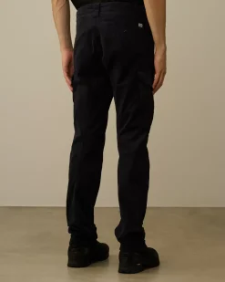 Trousers<C.P. Company Stretch Sateen Ergonomic Cargo Pants Total Eclipse – Blue