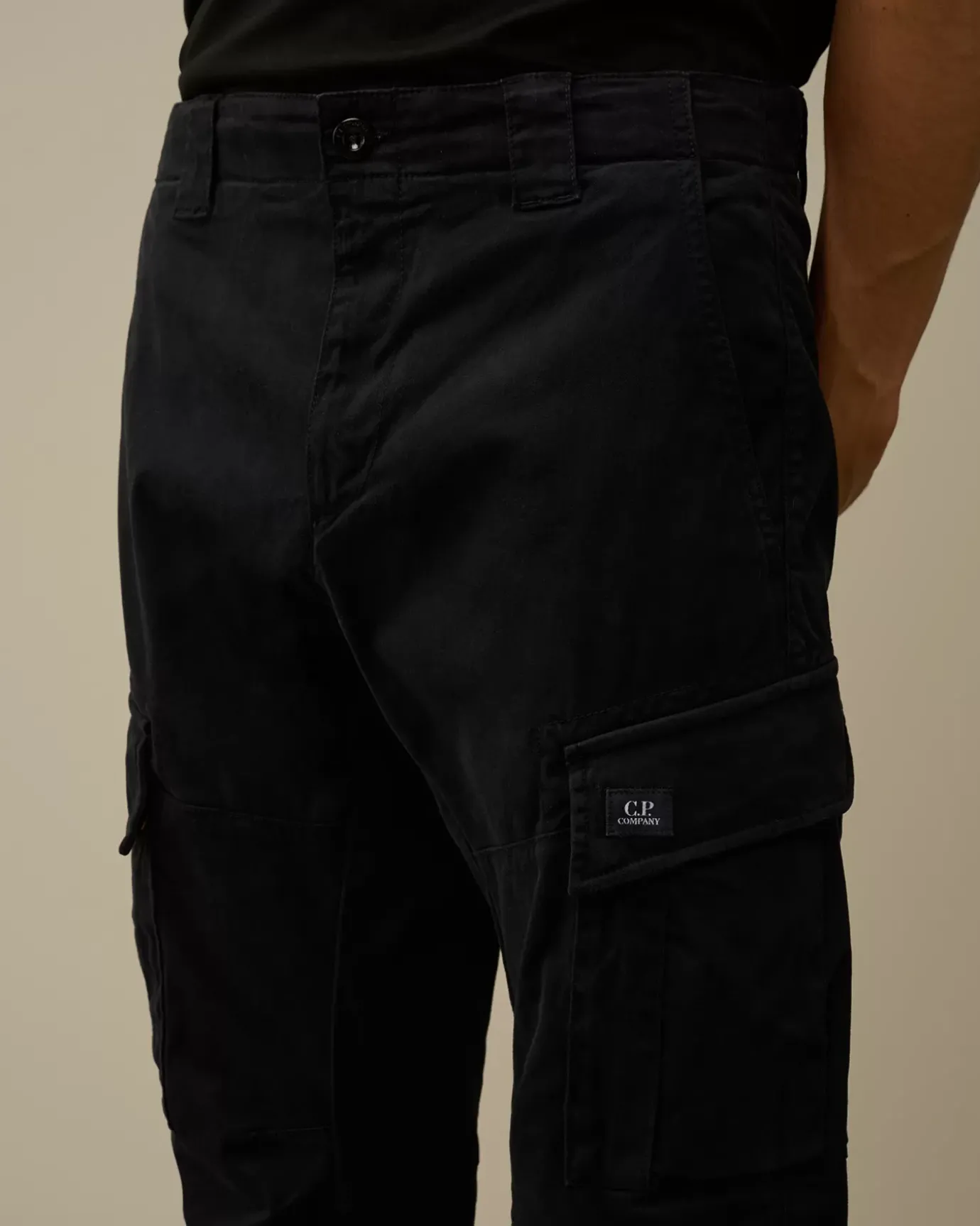 Trousers<C.P. Company Stretch Sateen Ergonomic Cargo Pants Total Eclipse – Blue